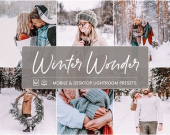 10 Winter Wonder Lightroom Presets for Mobile & Desktop,  Winter Snow Presets, Christmas Presets, Blogger Preset, Winter Mobile Presets