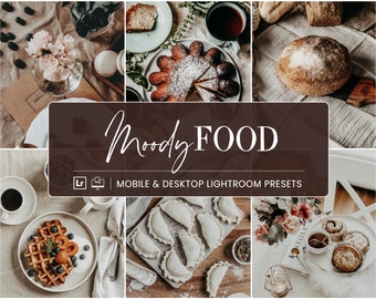 10 Mobile Lightroom Presets, Moody Food Mobile Presets, Indoor Moody Presets, Food Blogger Presets, Instagram Presets, Food Photo filter