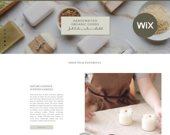 Website Template for Wix, Small Business Wix Template, eCommerce Shop Wix Theme, Blog Theme , Minimalist Website, Candle Shop Theme, Radiant