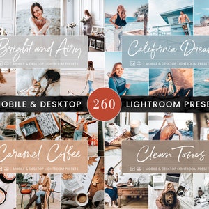 260 Lightroom Preset BUNDLE, Mobile & Desktop Presets, Travel Summer Photo Editing Filter for Instagram, Natural Spring Influencer Blogger image 6