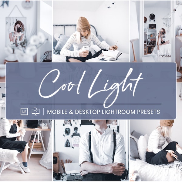 5 Mobile Lightroom Presets, Cool Light Preset, Blogger Presets, Bright Clean Mobile Lightroom Presets, Clean Light Presets, Fotofilter DNG