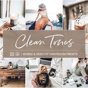 Clean Tones Lightroom Presets: Mobile & Desktop Photo Filter (DNG)