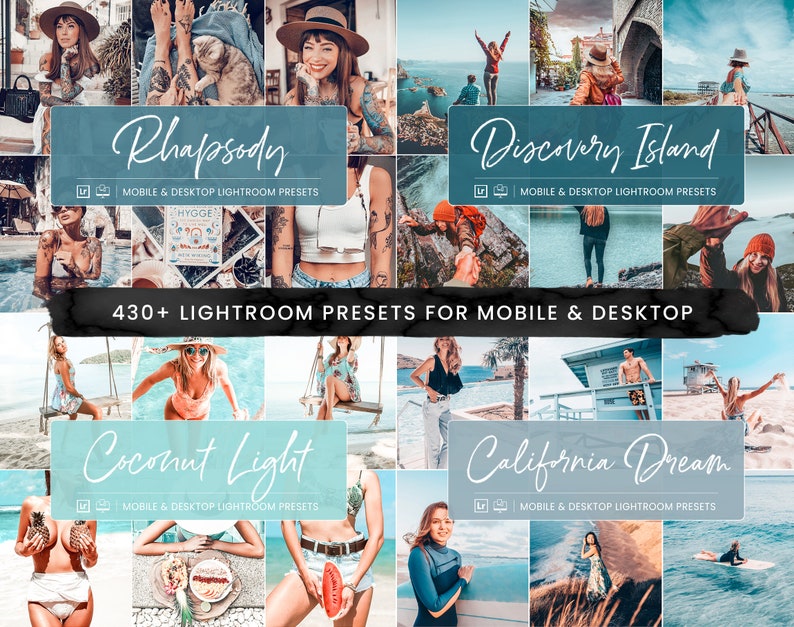 440 Lightroom Preset Bundle, Premium Natural Photo Filter Instagram Bloggers, Bright Airy Presets for Influencers, Mobile & Desktop Presets image 5