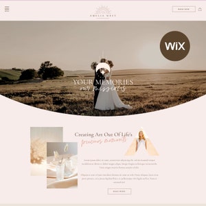 Photography Website Template - Wix Design - Photographer Website - Creative Wix Theme - Wedding Photographer - Boho Web Design - NesPresets