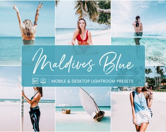 5 Maldives Lightroom Mobile and Desktop Preset Traveler Lifestyle Beach Mobile Desktop Lightroom Preset Instagram Traveler Photo Editing