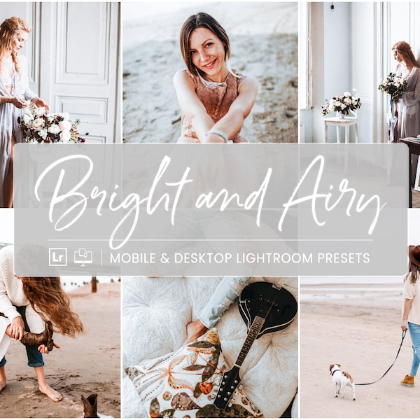 10 Mobile Lightroom Presets, Bright and Airy presets, Clean presets, Light Mobile Presets for bloggers Instagram filters, Vsco filters