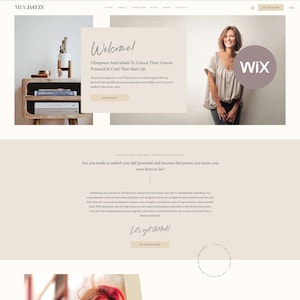 Boho Coach Website Template - Life and Business Coach Website - Wix Website Template - Professional Creative Wix Theme - Aesthetic Website