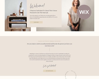 Boho Coach Wix Website Template: Life & Business