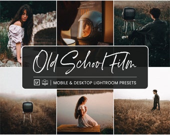 10 Old School Film Lightroom Mobile & Desktop Presets, Influencer Presets, Vintage Analog Presets, 70s Travel, Film, Retro Instagram Presets