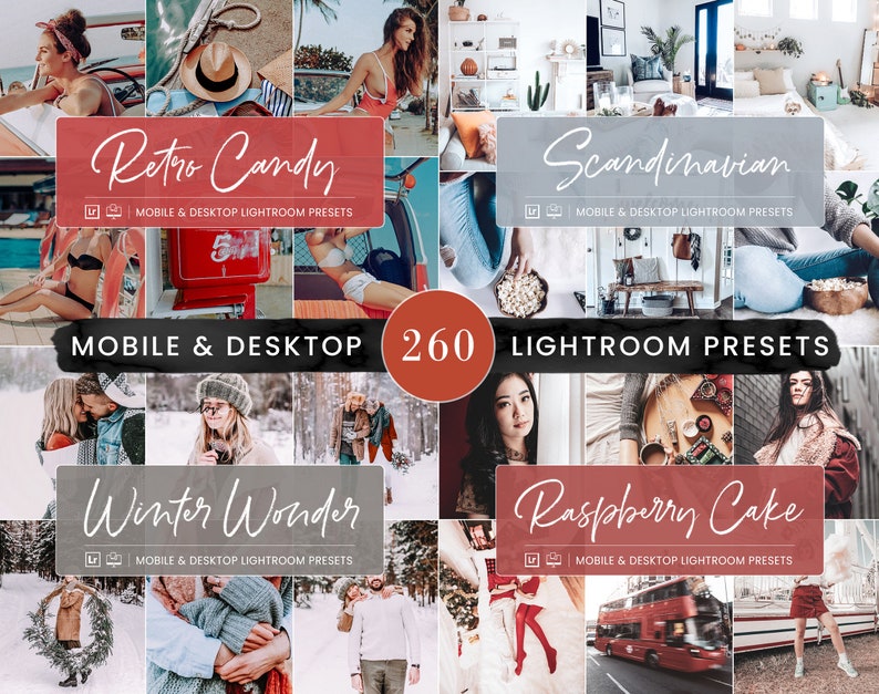 260 Lightroom Preset BUNDLE, Mobile & Desktop Presets, Travel Summer Photo Editing Filter for Instagram, Natural Spring Influencer Blogger image 10