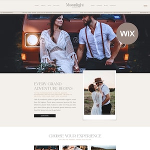 Boho Photography Website Template - Boho Wix Design - Photographer Website - Photography Portfolio - Wedding Photographer - Logo Included