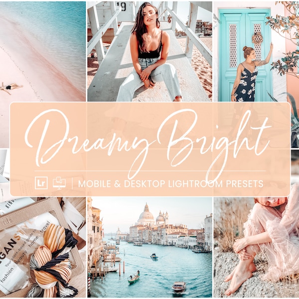 15 Mobile Lightroom Presets, Dreamy Bright Mobile Presets, Natural Light and Airy Presets, Colorful Presets, Instagram Presets, DNG files