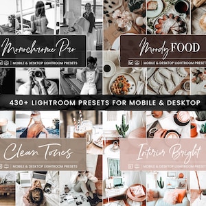 440 Lightroom Preset Bundle, Premium Natural Photo Filter Instagram Bloggers, Bright Airy Presets for Influencers, Mobile & Desktop Presets image 9