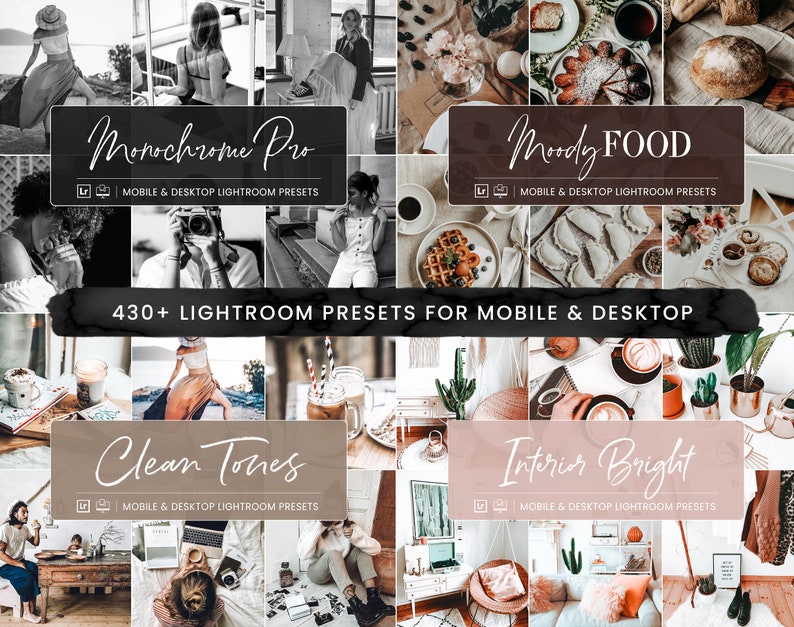 440 Lightroom Preset Bundle, Premium Natural Photo Filter Instagram Bloggers, Bright Airy Presets for Influencers, Mobile & Desktop Presets image 9