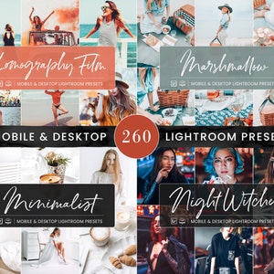 260 Lightroom Preset BUNDLE, Mobile & Desktop Presets, Travel Summer Photo Editing Filter for Instagram, Natural Spring Influencer Blogger image 9