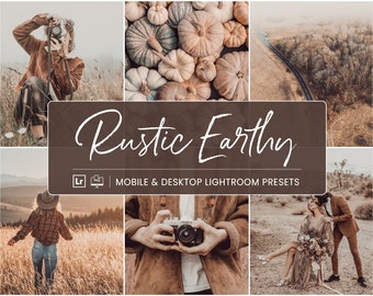 15 mobiele Lightroom-presets, rustieke aardse mobiele presets, influencer lifestyle-presets, blogger-presets, Instagram-presets, Vsco-filters