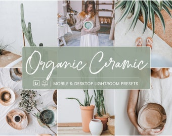 10 Lightroom Presets Mobile and Desktop Presets, Bright Presets, Organic Ceramic Presets, Light & Airy Preset, Minimalist Blogger Presets