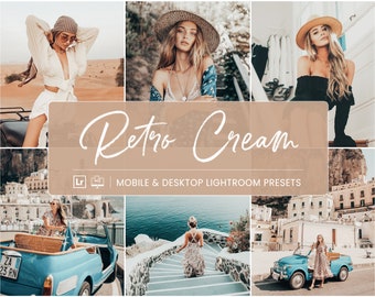 10 Mobile Lightroom Presets, Retro Cream Lightroom Presets, Blogger Presets, Vintage Presets, Blogger Presets, Cream Presets, LR DNG Files