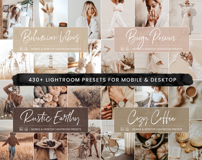 440 Lightroom Preset Bundle, Premium Natural Photo Filter Instagram Bloggers, Bright Airy Presets for Influencers, Mobile & Desktop Presets image 3