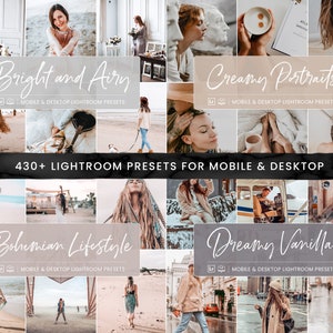 440 Lightroom Preset Bundle, Premium Natural Photo Filter Instagram Bloggers, Bright Airy Presets for Influencers, Mobile & Desktop Presets image 6