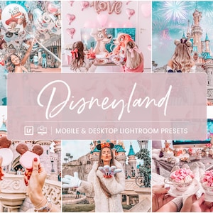 10 Disneyland Mobile Lightroom Presets, Desktop Presets, Vibrant Instagram Presets, Color Presets, Travel Blogger Presets, Lr Presets DNG