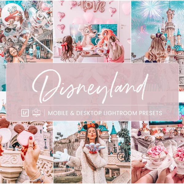 10 Disneyland Mobile Lightroom Presets, Desktop Presets, Lebendige Instagram Presets, Farb Presets, Travel Blogger Presets, Lr Presets DNG