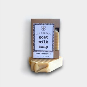 Pure Unscented Goat Milk Soap, Farm Fresh, All Natural