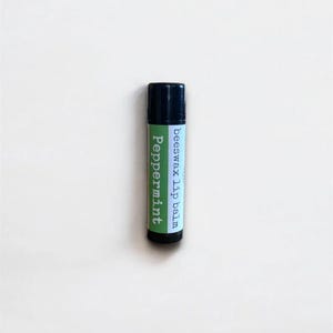 Peppermint Beeswax Lip Balm, SPF 30, All Natural, Moisturizing