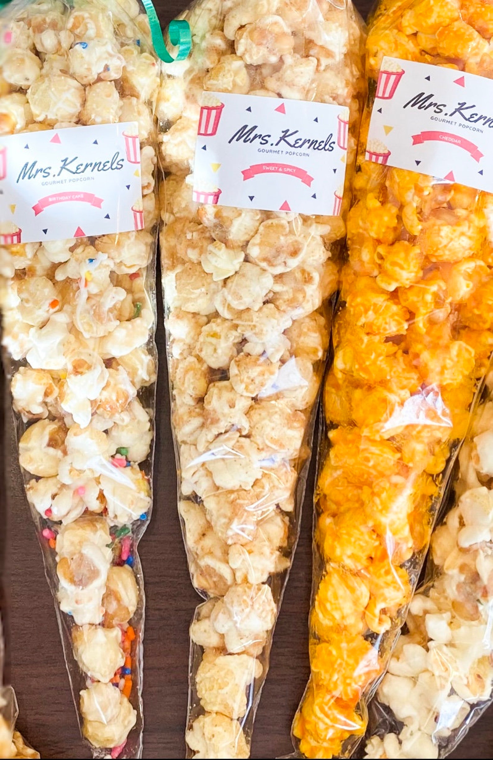 Fresh Gourmet Popcorn Cones Party Favors 20 pack Weddings Etsy