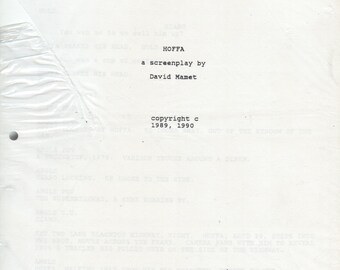 Hoffa  a screenplay by David Mamet