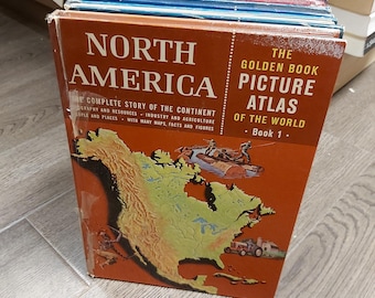 The Golden Book Picture Atlas of the World Books 1-6 hard cover 1960