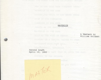 Maverick A Western by William Goldman  Second Draft April 30, 1993 movie script