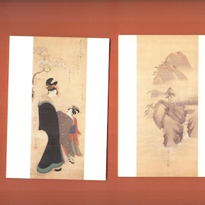 Japanese postcards  c1980s various artists  4 postcards  18th century