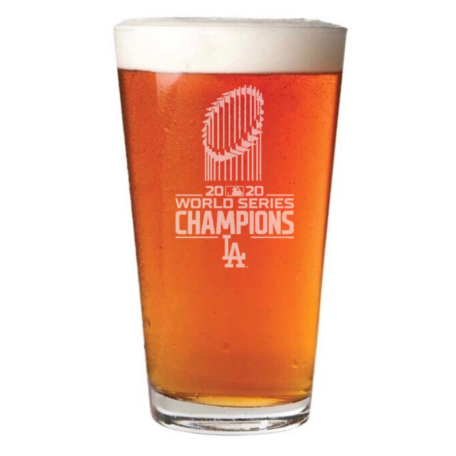 World Series Champions Los Angeles LA Dodgers Baseball Pint Glass