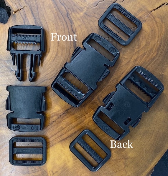 6 sets of 1 Side Release Plastic YKK Buckles and Locking Loops to make  adjustable straps - no sewing