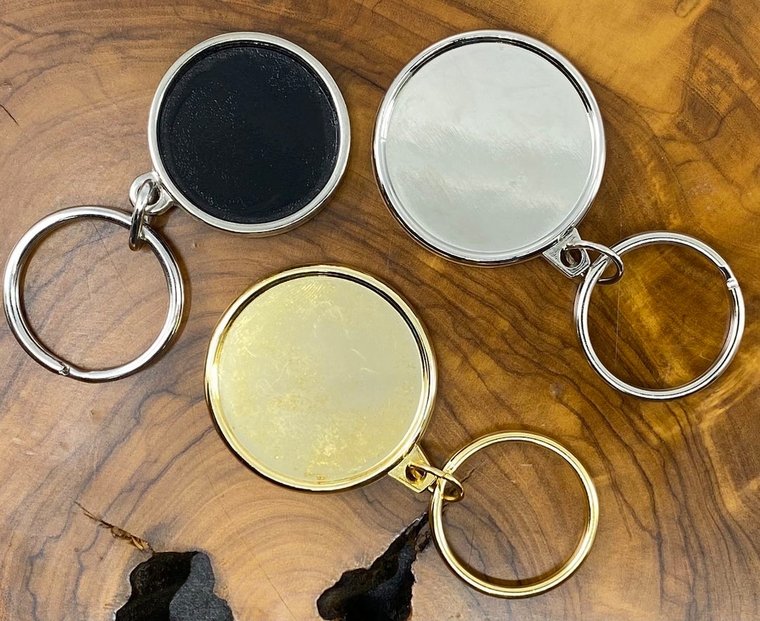 3 DIY Key Rings Empty Insert Cups With a Split Keyring Attached Etsy