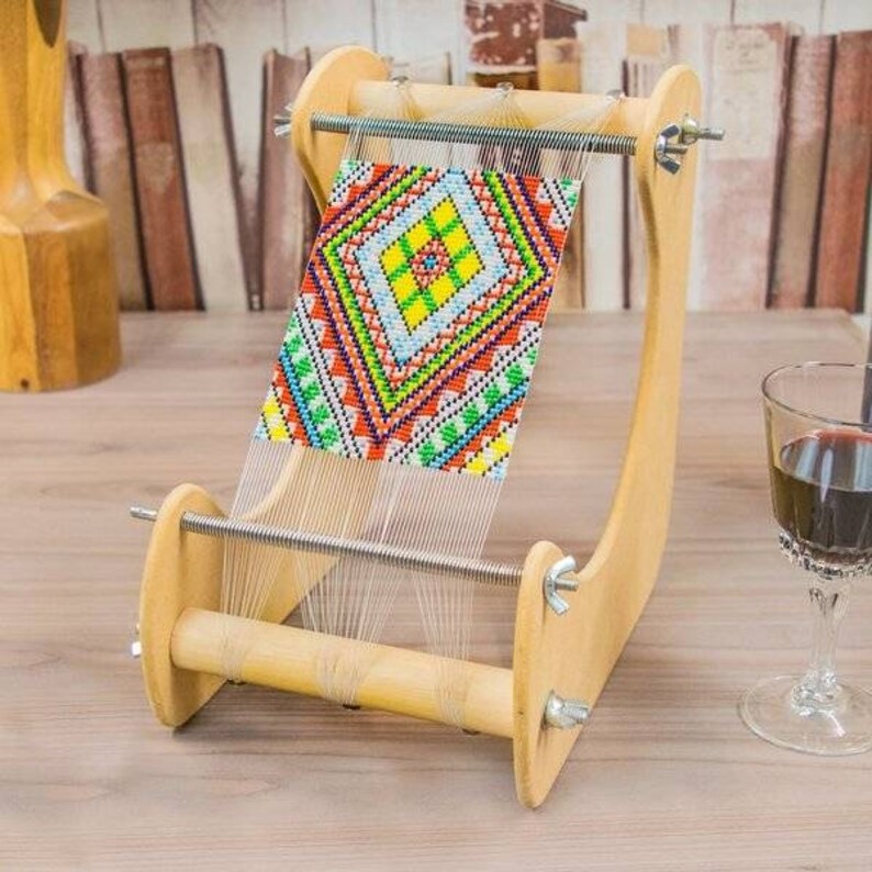 Bead Loom Kit Angled Frame Larger Weaving Area Bead Etsy