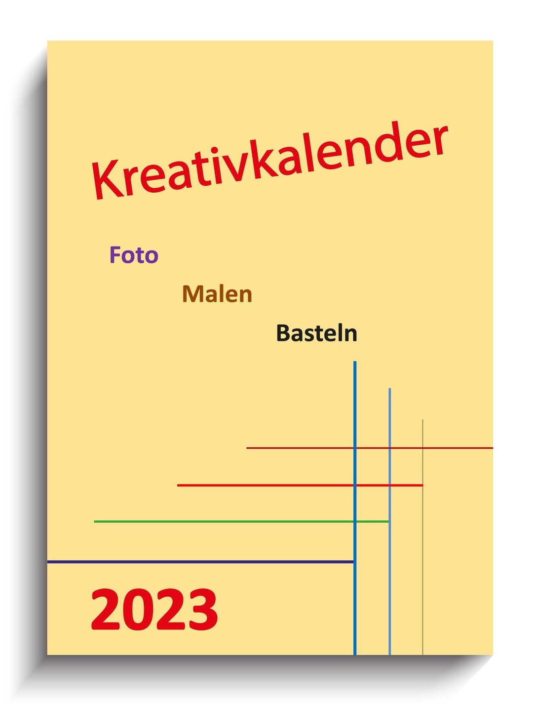 Craft Calendar 2023 A4 Portrait Format in CREME Annual Etsy