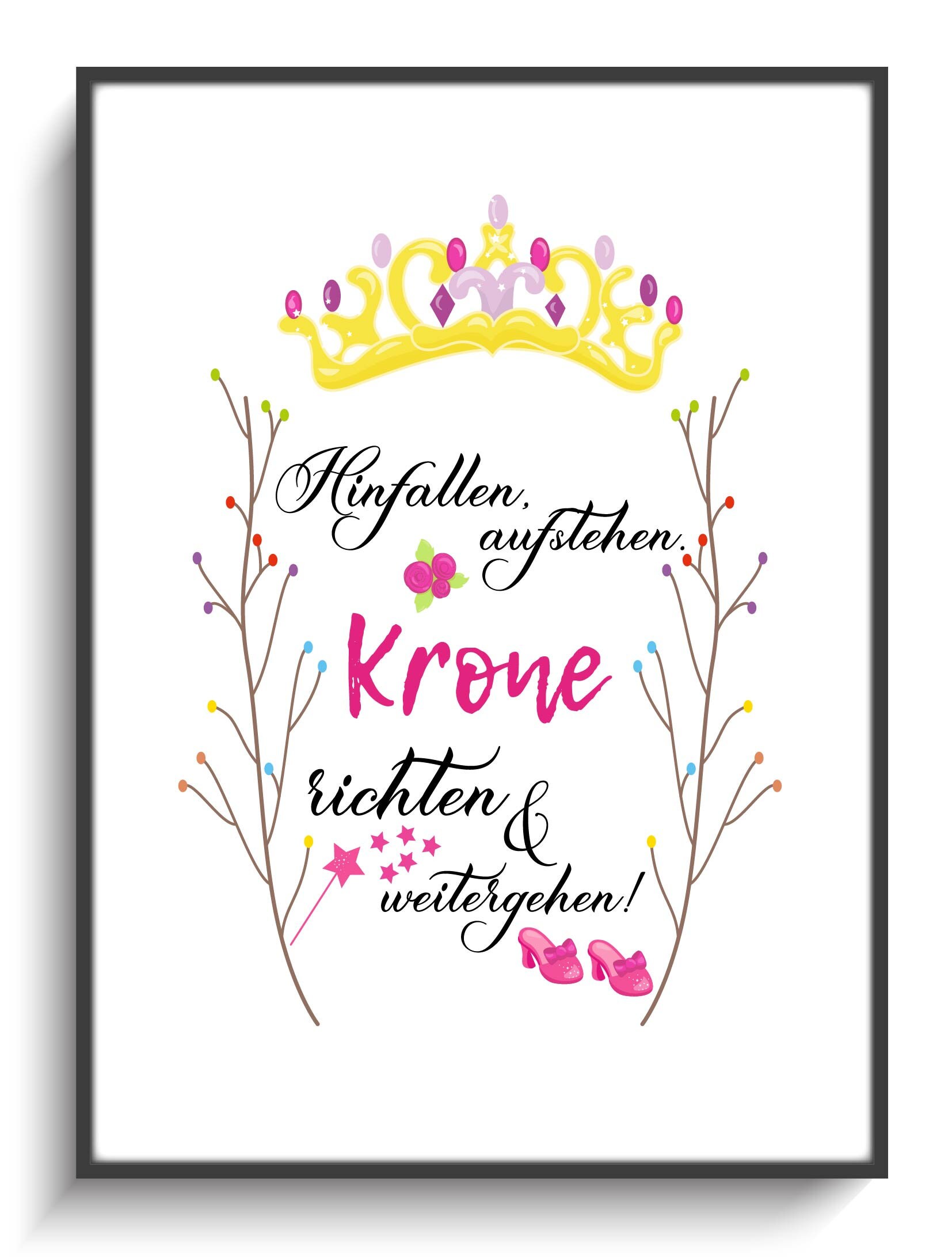 Prinzessin Krone Richten 2 DIN A4 Kunstdruck Modern Ungerahmt Etsy