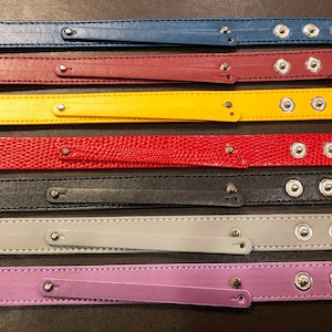 Mixed Color DIY Extra Long Faux Leather Adjustable Snap Wristbands / Bracelets / Bangles  for 8mm Slide Letters and Charms