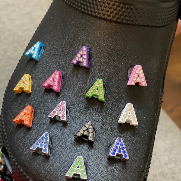 Assorted Bling Alphabet Letters - Clog Shoe Charms