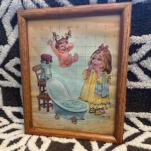 Dibujos animados de baño para niños de los años 70: Hermanas