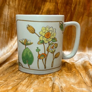 Vintage Spring Themed Floral Coffee Tea Mug Made In Japan - Retro Collectible Ceramic Mugs