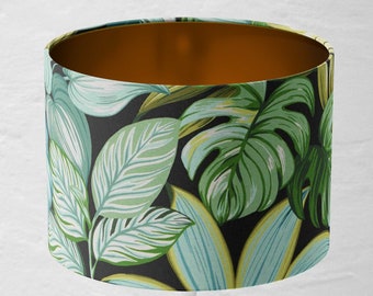 Feuilles de palmier abat-jour | Variantes de couleurs or, argent, bronze | Lampadaire, lampe suspendue