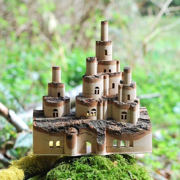 Handcraft Collapsible Wooden Castle - Artistic Decoration