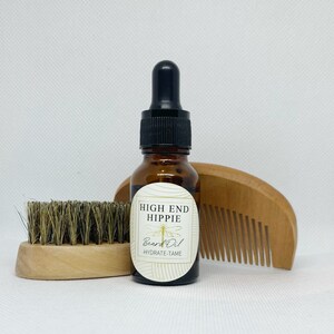 Gift for Dad |  Beard Care Kit | Organic Beard Oil |  Beard Comb and Beard Brush Set |