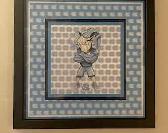 UNC Tarheel Mascot Custom Wall Hanging