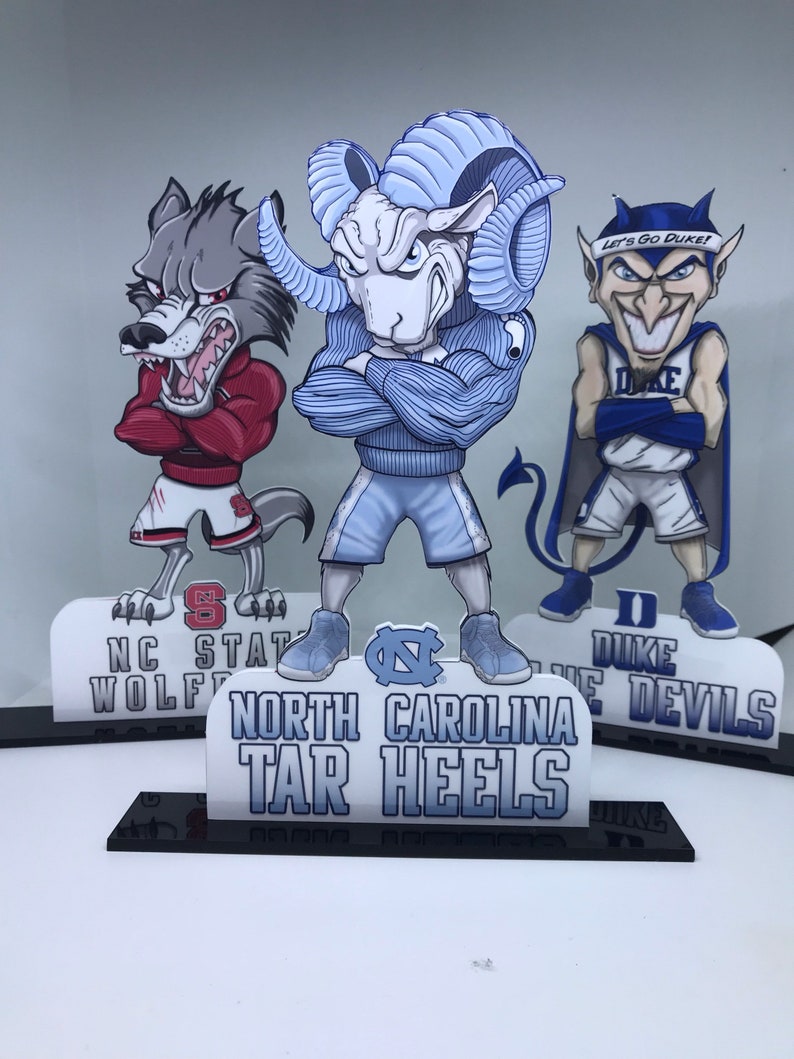 8" UNC Mascot standee image 3