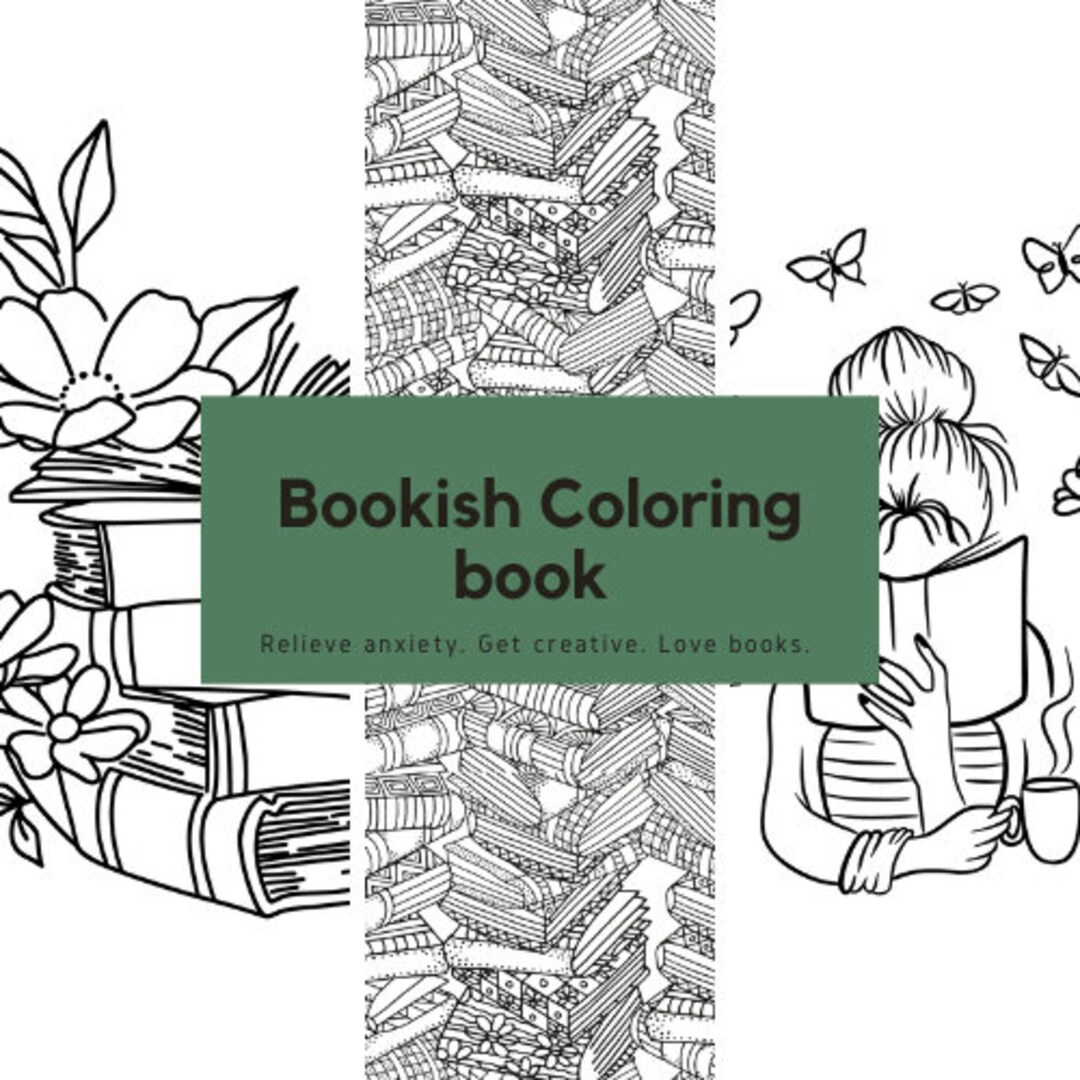 22 Bookish Coloring Pages - Etsy UK