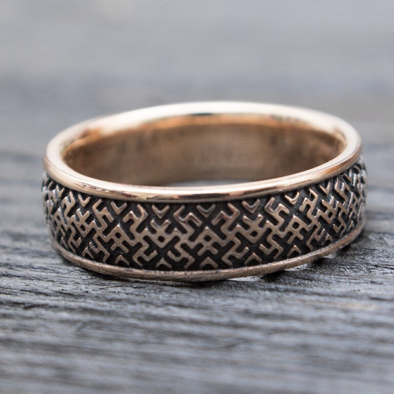 Unisex Ring With Latvian Ethnic Sign Modern Rings Made of | Etsy